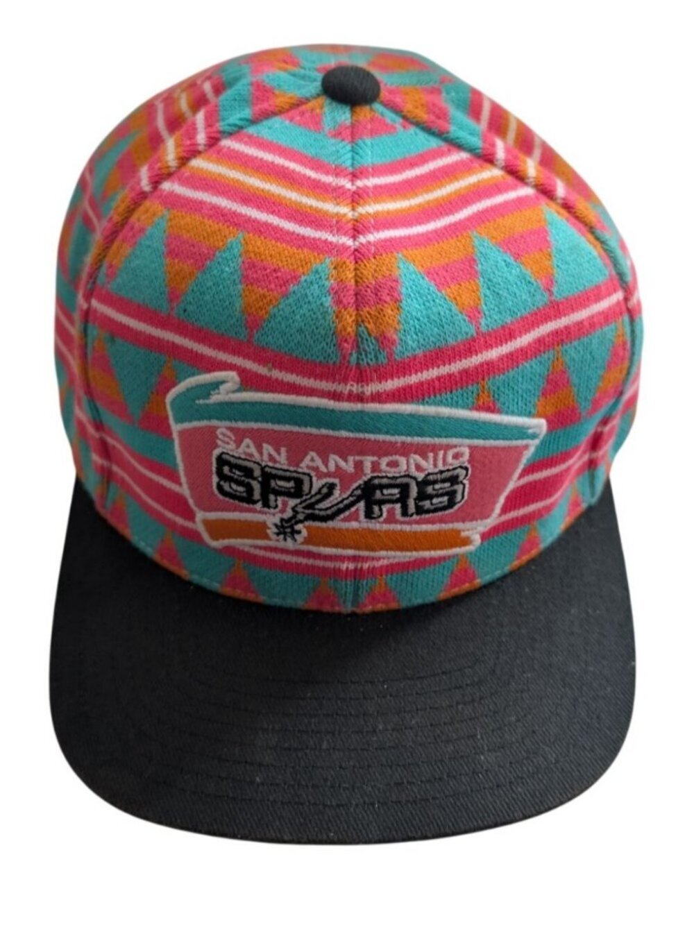 Mitchell & Ness San Antonio Spurs Hardwood Classics Aztec Brim Snapback Hat